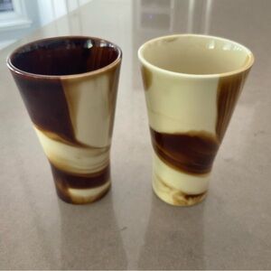 Ceramic Marble-Look Ice Cream Cups